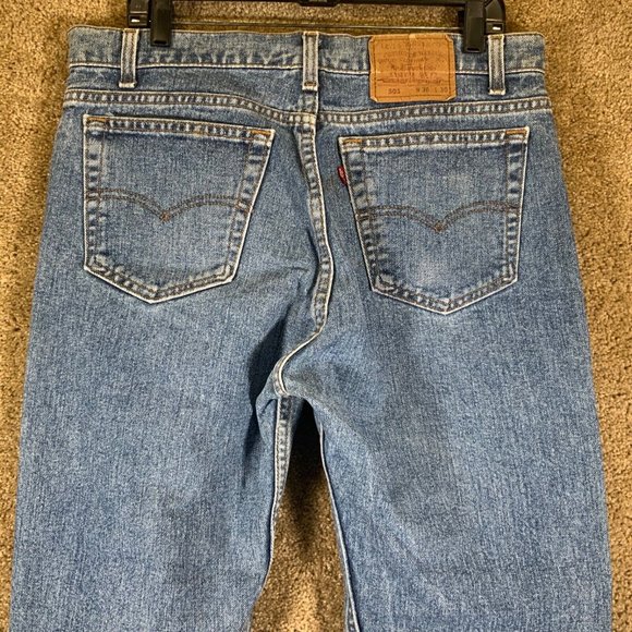 Vintage LEVI’S 505 Regular Fit Straight Leg Mens Blue Denim Jeans Sz 36x25 Tab - Picture 5 of 9